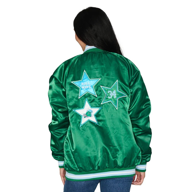 Tulane Satin Bomber Jacket