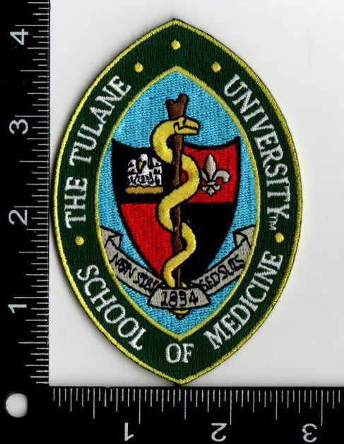 Tulane School of Medicine Shield Embroidered Patch
