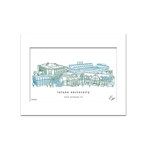 Tulane Campus Matte Print
