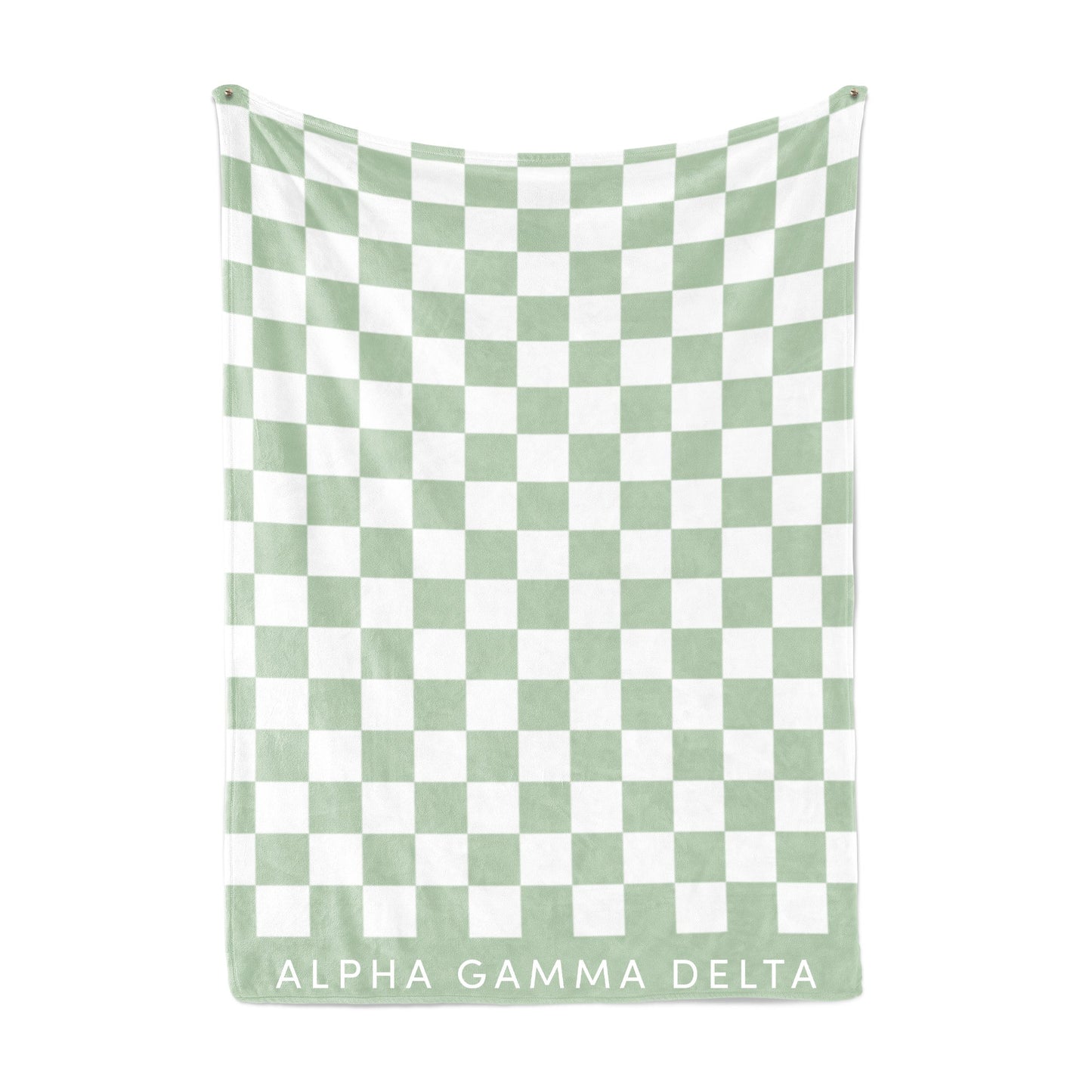 Alpha Gamma Delta Blanket - Thick Checkered Sherpa Blanket