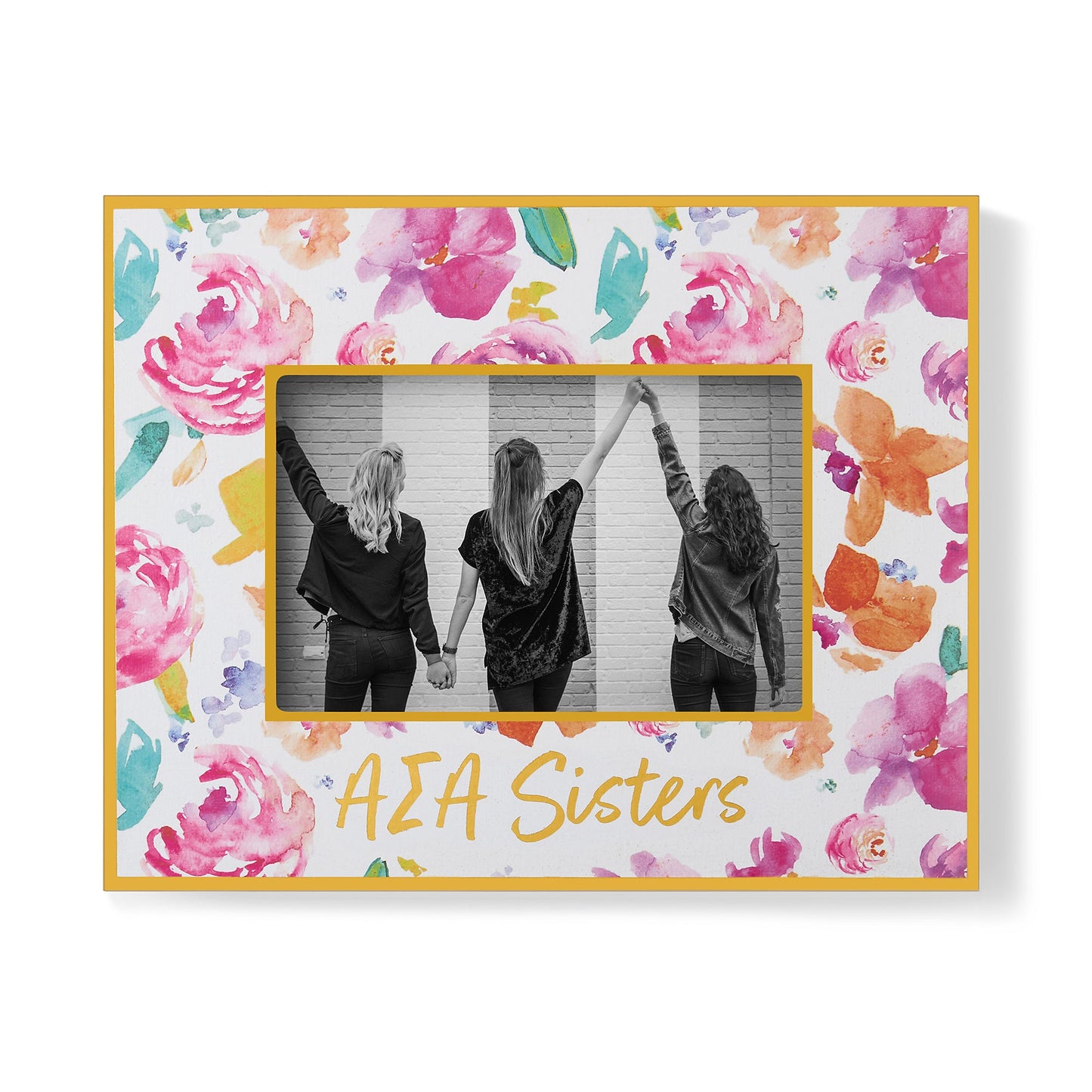Alpha Sigma Alpha Picture Frame – Wooden Picture Frame for 4" X 6" Pictures