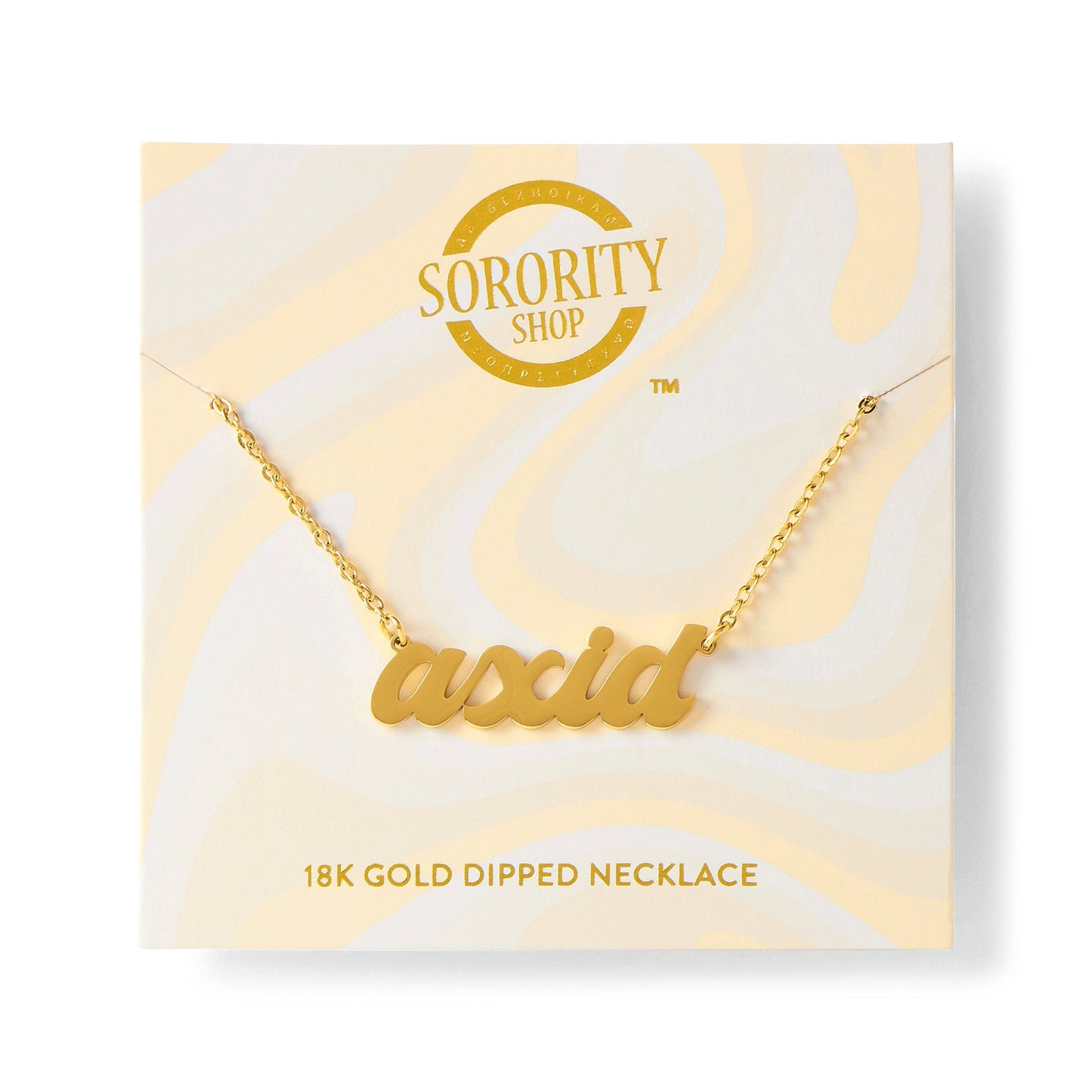 Alpha Xi Delta Retro Design Necklace
