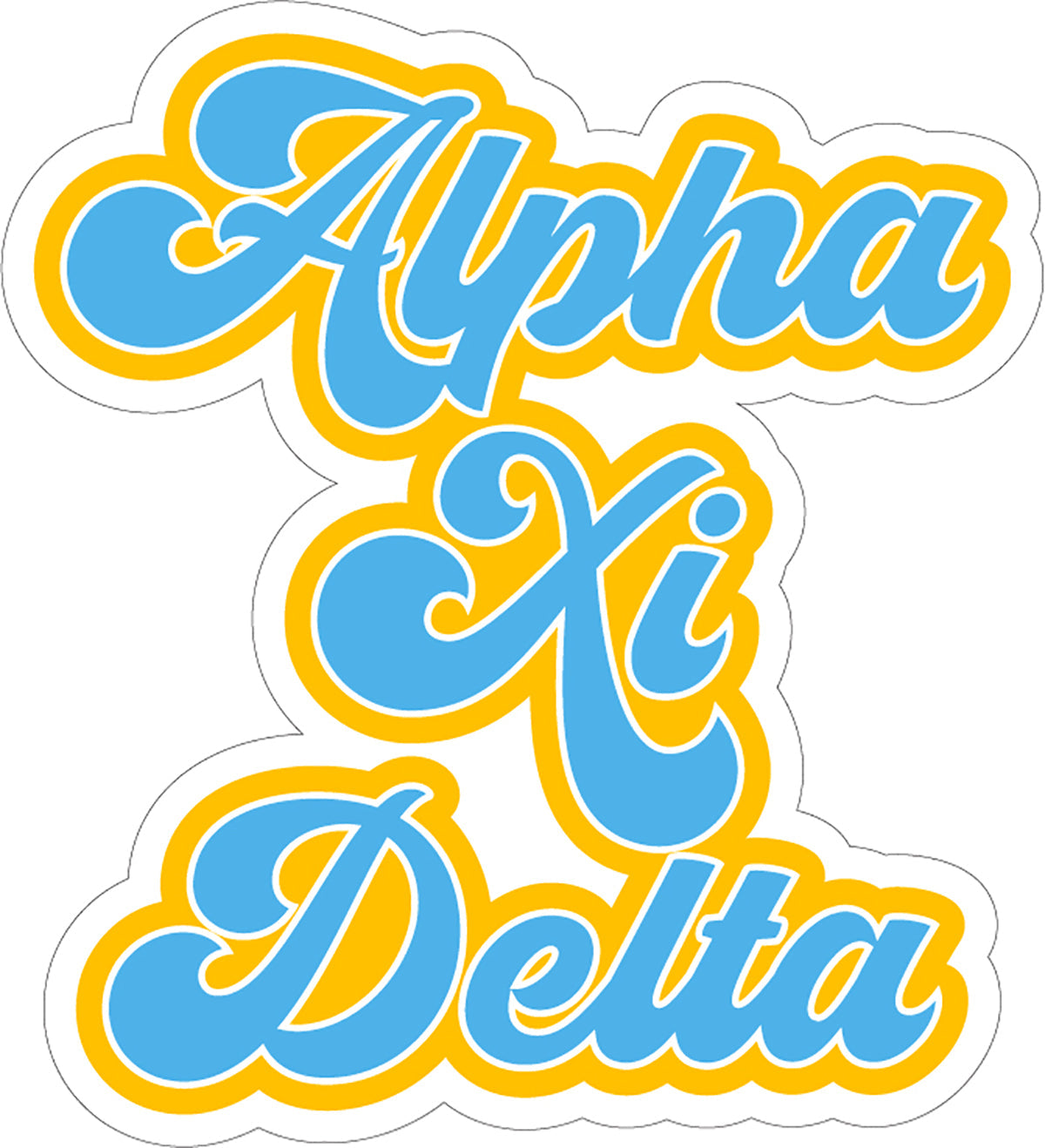 Alpha Xi Delta Retro Sorority Car Magnet Set of 2
