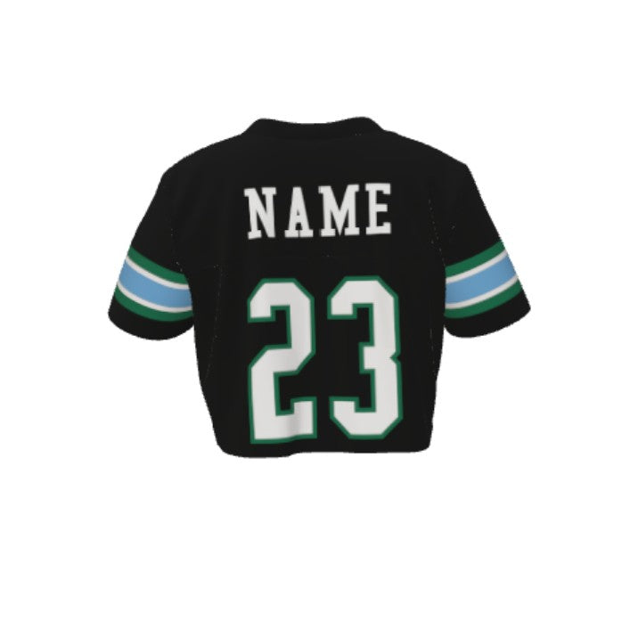 Tulane Replica Customizable Football Crop Top - Black