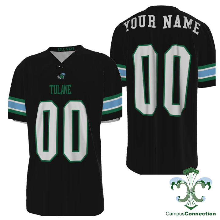 Tulane Replica Customizable Football Jersey - Black