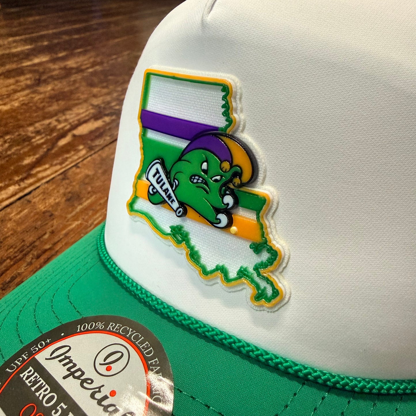 Tulane Mardi Gras State Stripe Rope Hat