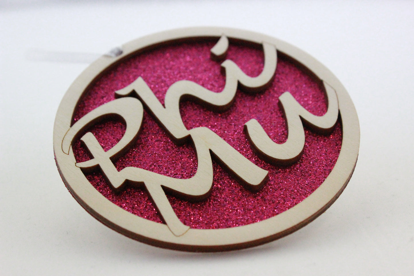 Phi Mu - Laser Carved Ornament - 3" Round