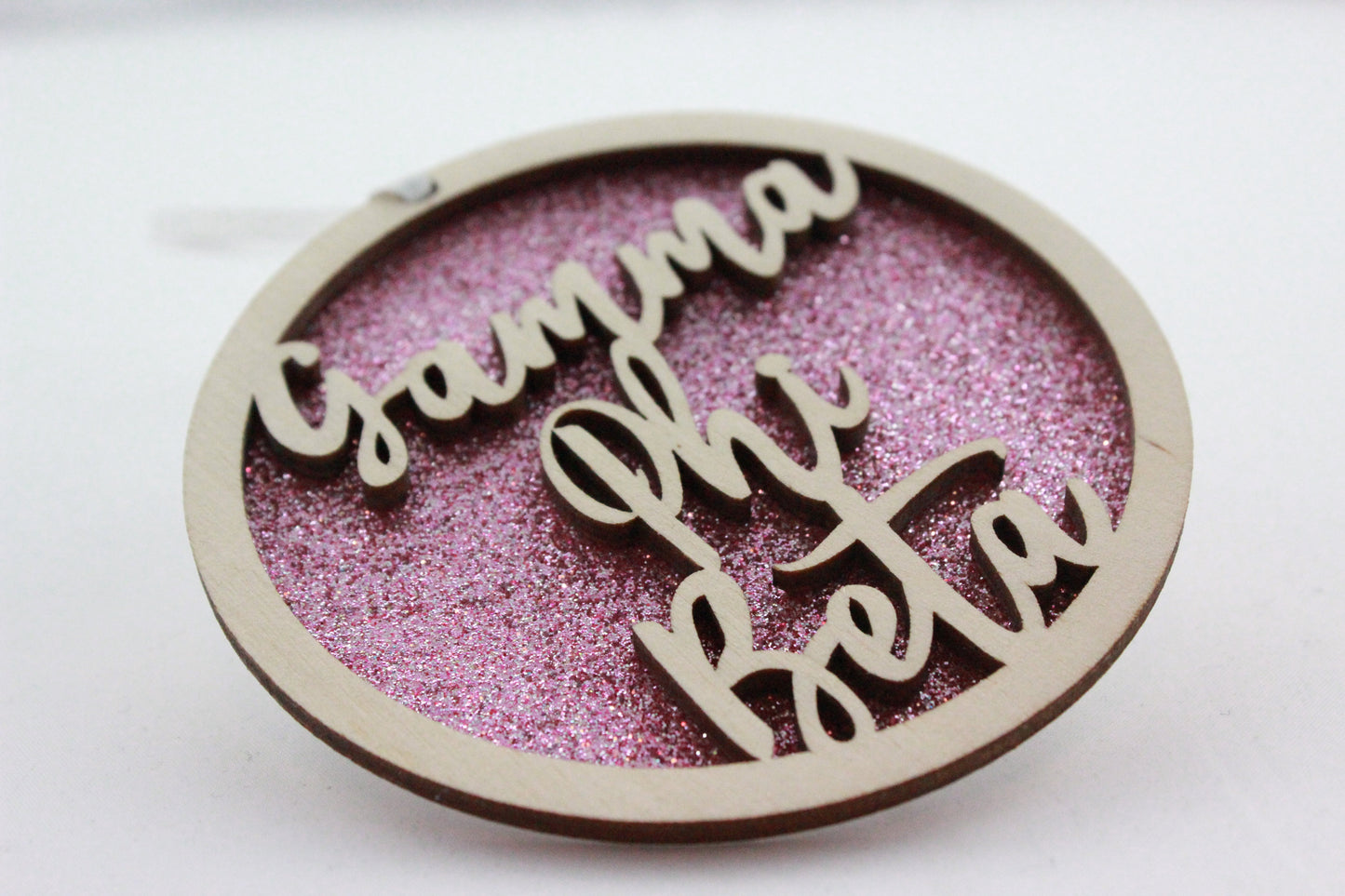 Gamma Phi Beta - Laser Carved Ornament - 3" Round