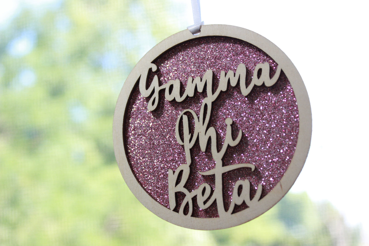 Gamma Phi Beta - Laser Carved Ornament - 3" Round