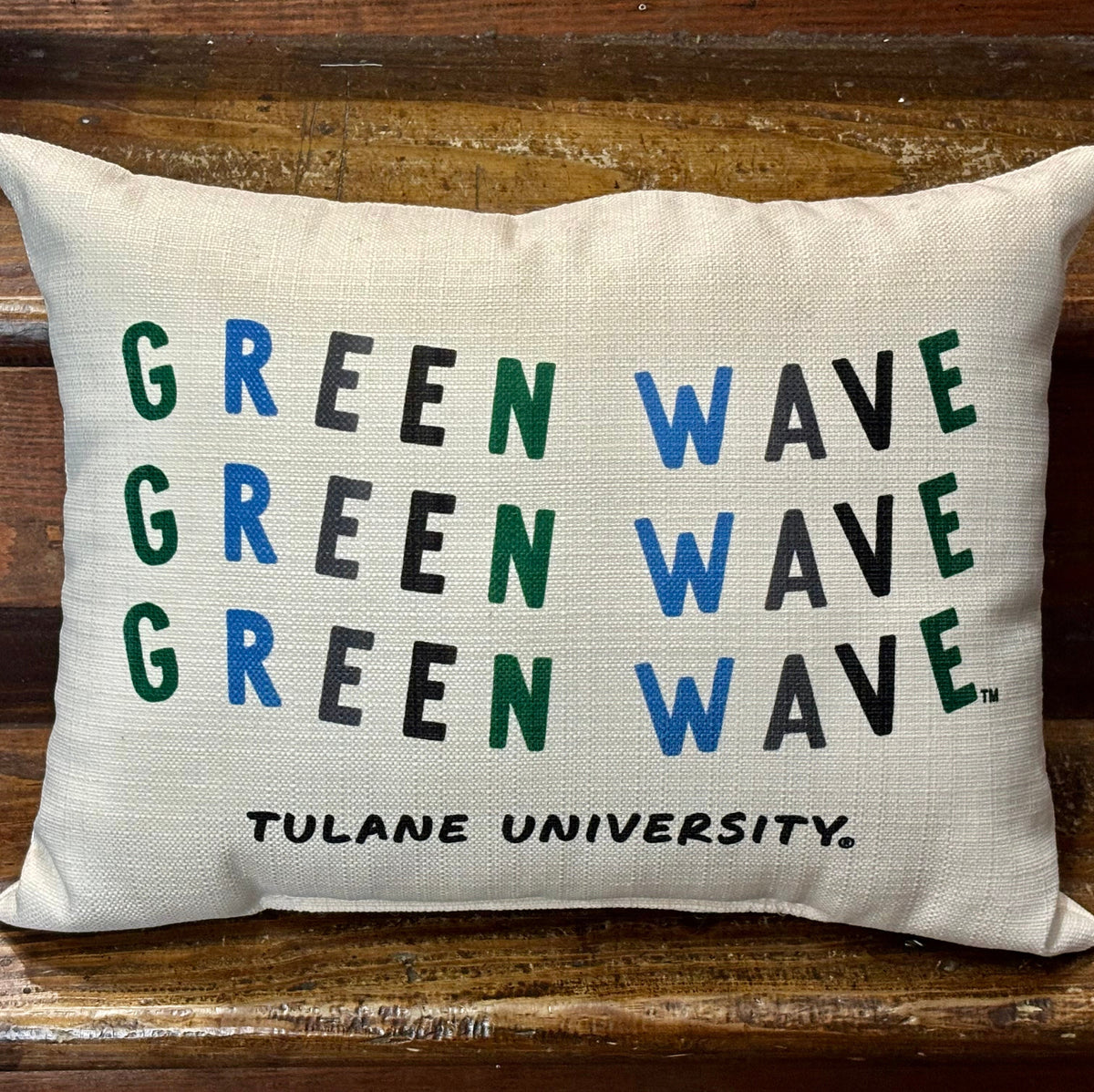 Tulane Green Wave Pillow