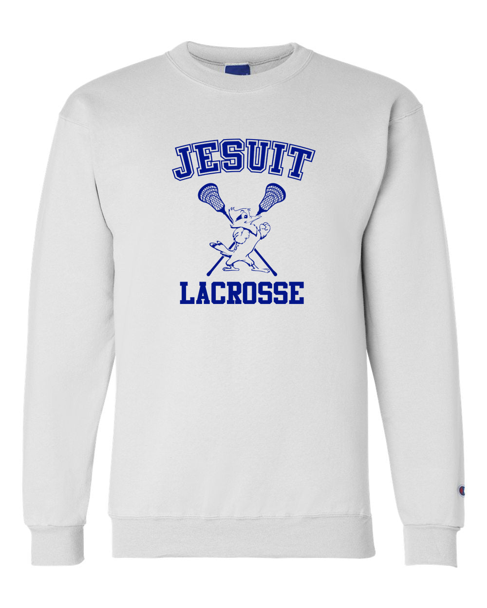 Jesuit Lacrosse Jayson Champion Crewneck Sweatshirt - White