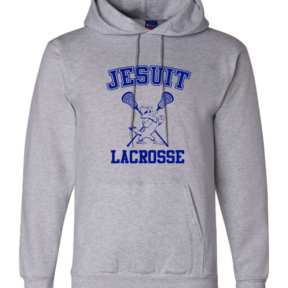 Jesuit Lacrosse Jayson Champion Hooded Sweatshirt - Light Steel
