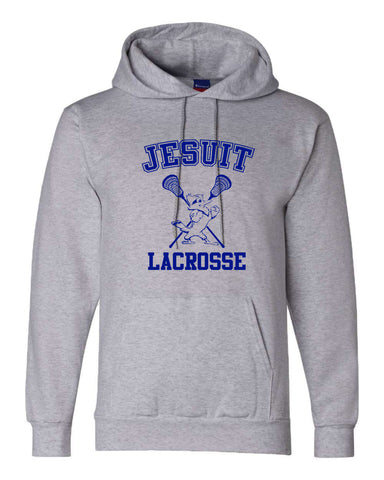 Jesuit Lacrosse Jayson Champion Hooded Sweatshirt - Light Steel