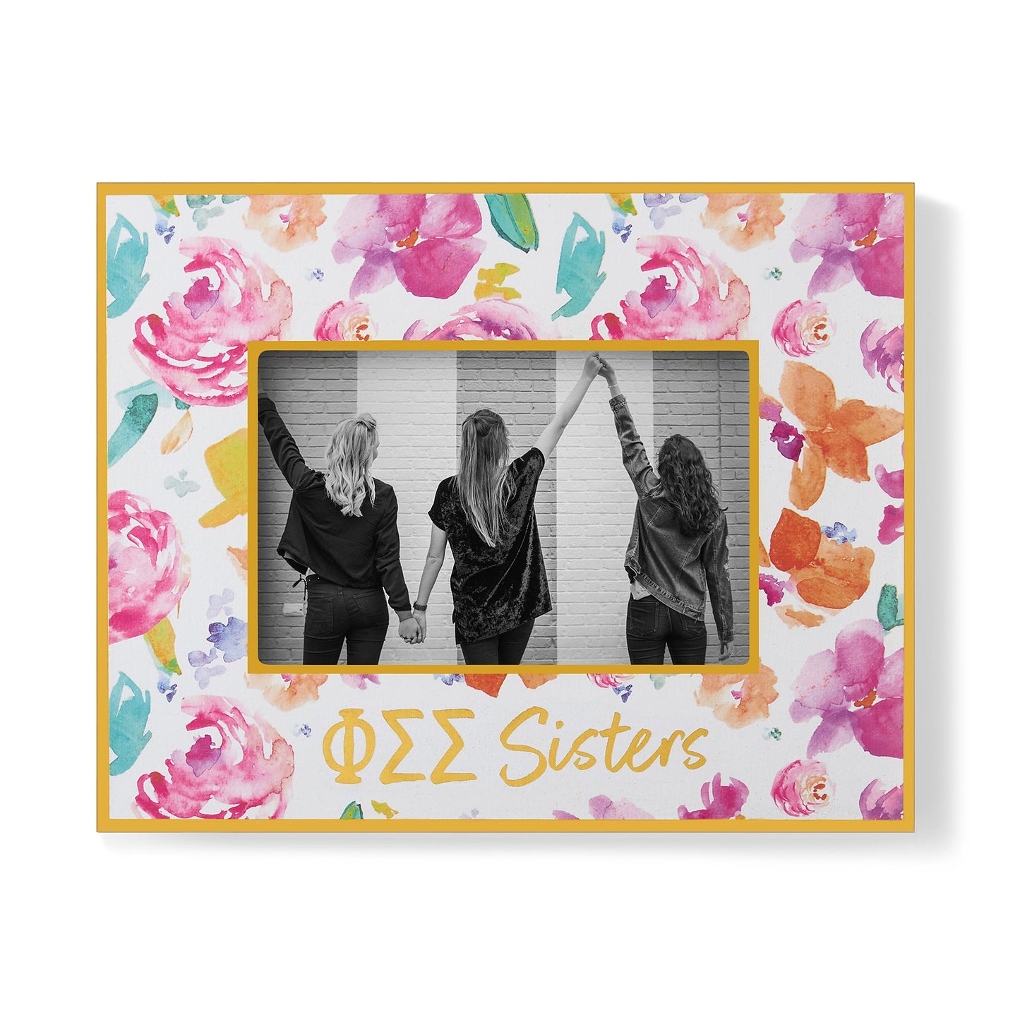 Phi Sigma Sigma Picture Frame – Wooden Picture Frame for 4" X 6" Pictures