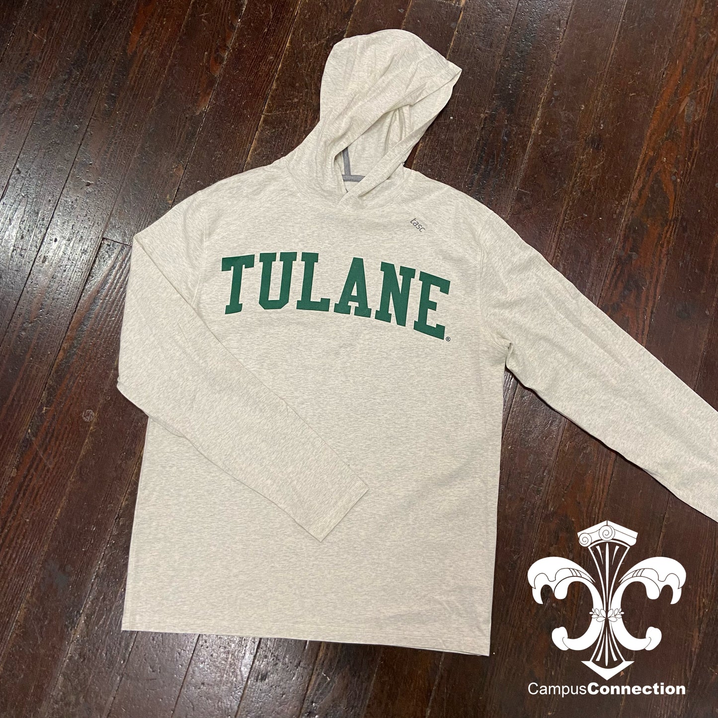 Tulane Tasc Carrollton Lightweight Hoodie - Mineral Heather