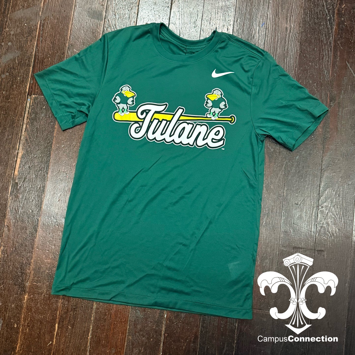 Tulane Slugger Bird Nike Legend Short Sleeve T-Shirt