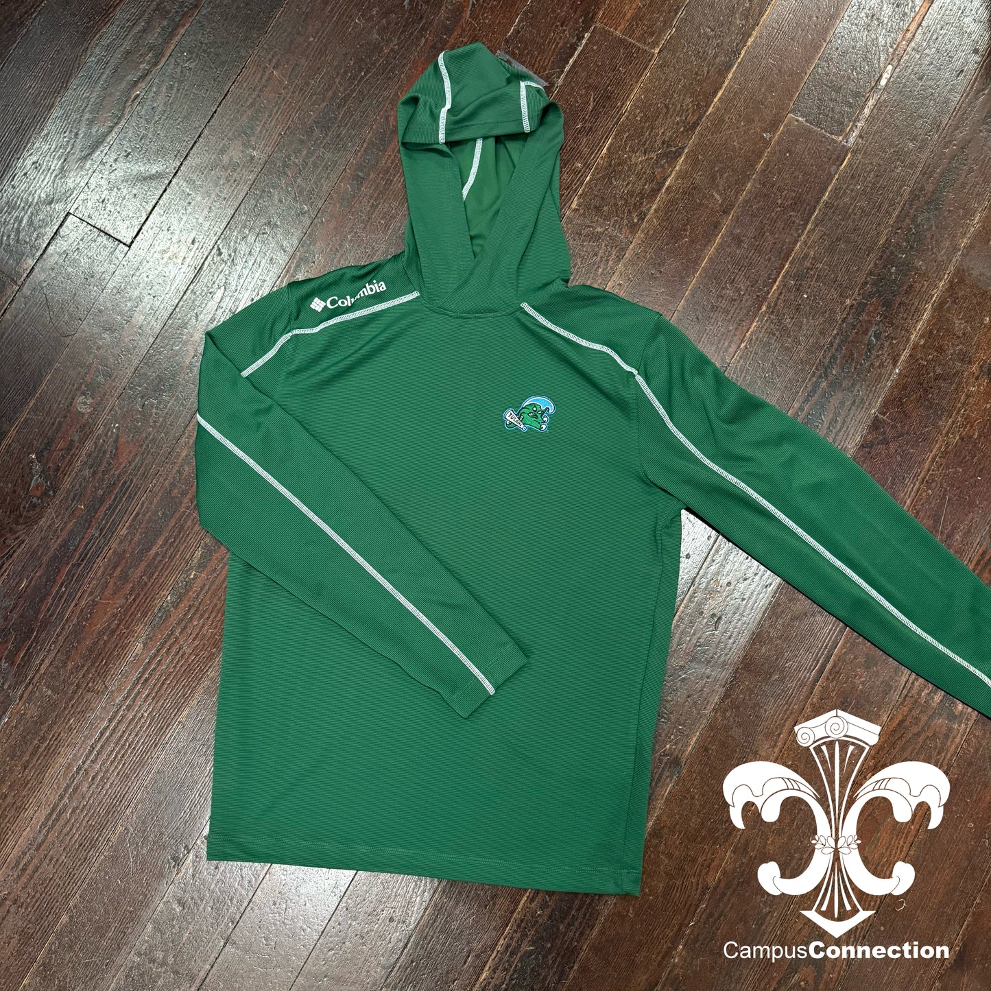 Tulane Angry Wave Columbia Omni-Wick Shotgun Hoodie