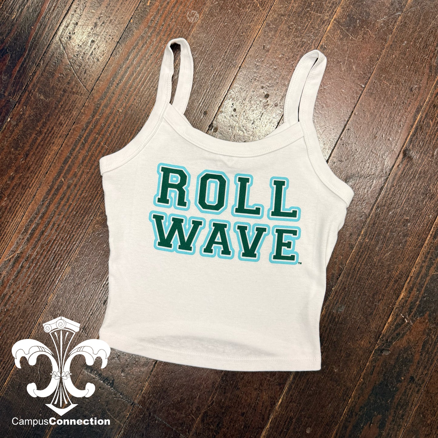 Roll Wave Cropped Spaghetti Strap Tank