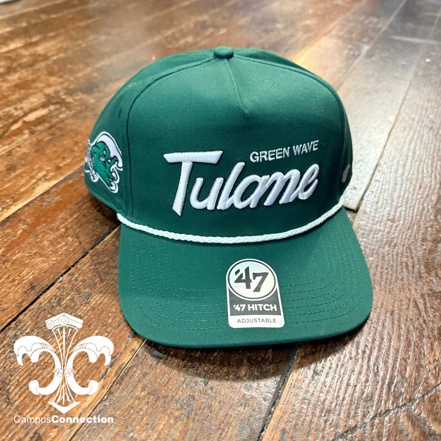 Tulane Crosstown Script Hitch Rope Hat
