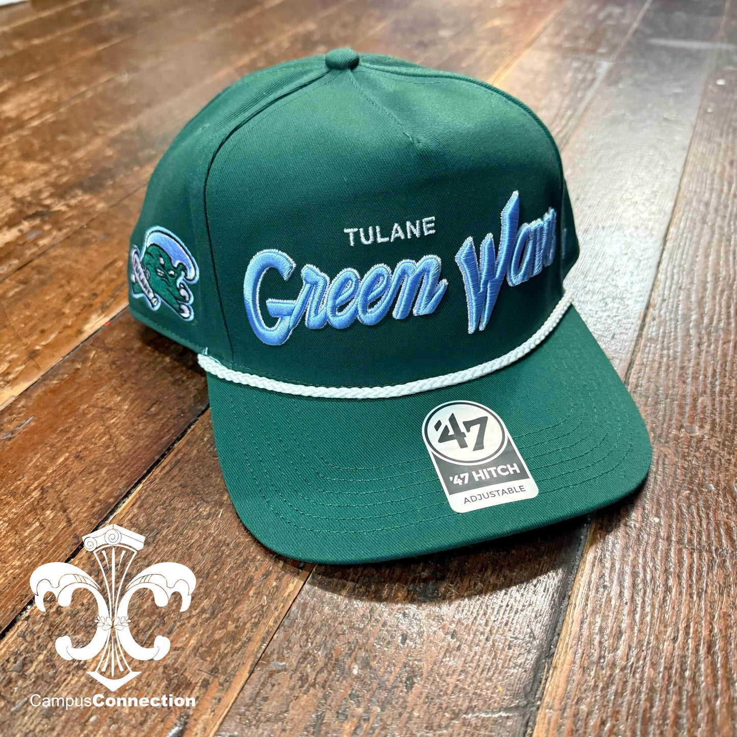 Green Wave Crosstown Script Hitch Rope Hat