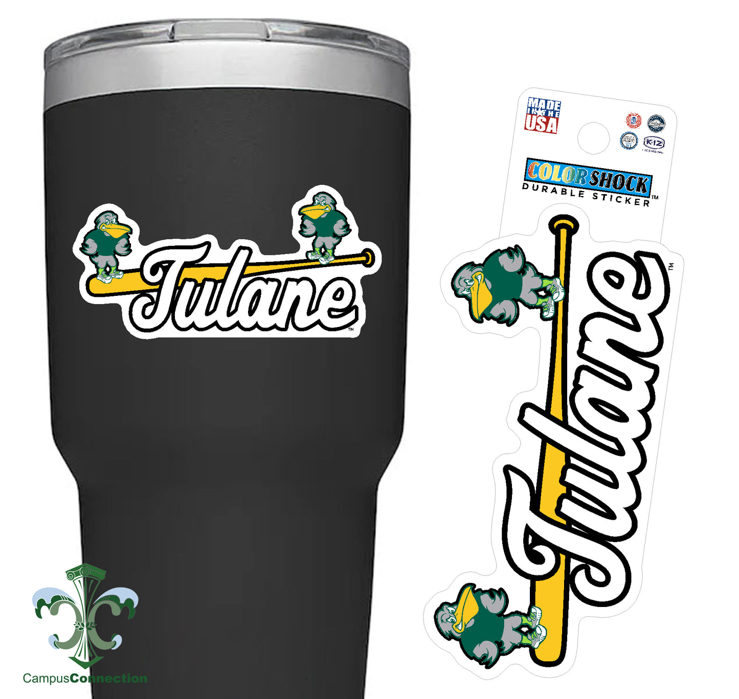 Tulane Sluggerbird Sticker