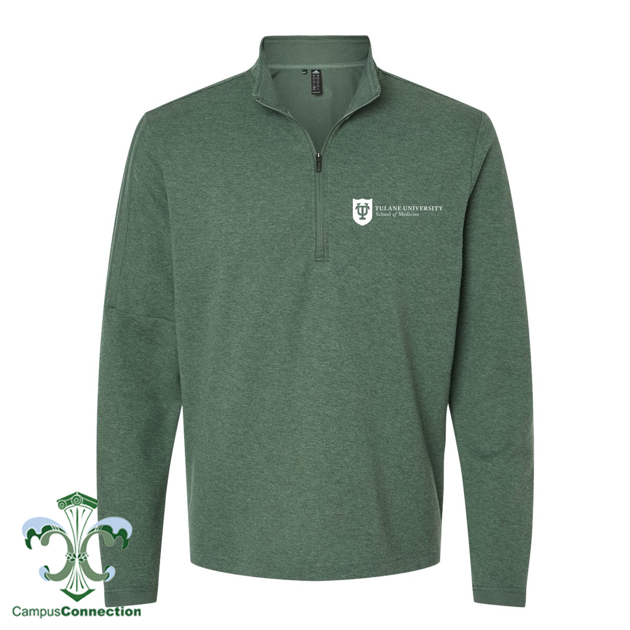 Tulane School of Medicine Adidas Quarter-Zip Sweater Pullover