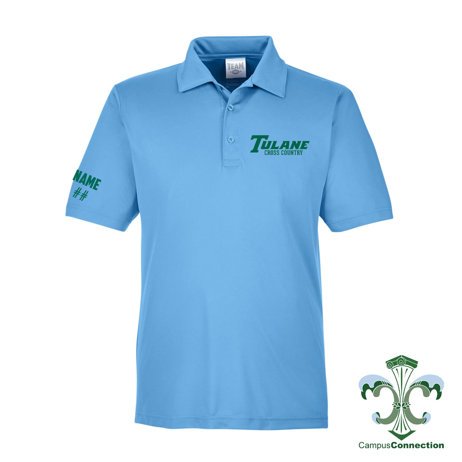 cross country polo shirts Tulane Cross Country NIL Player Performance Polo – Campus Connection