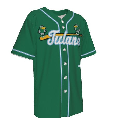 Tulane Player NIL Replica Baseball Jersey - 2024 Green