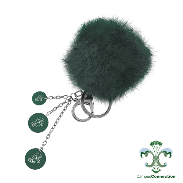 Tulane Puff Pom Keychain Campus Connection