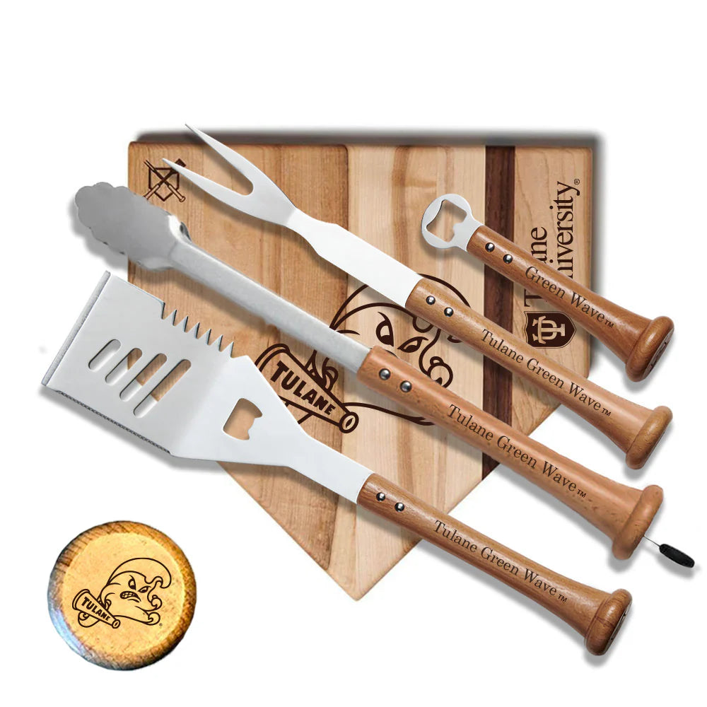 Tulane "Grand Slam" Combo Baseball BBQ Set