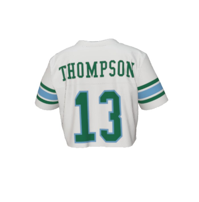 Tulane Player NIL Replica Football Crop Top - White