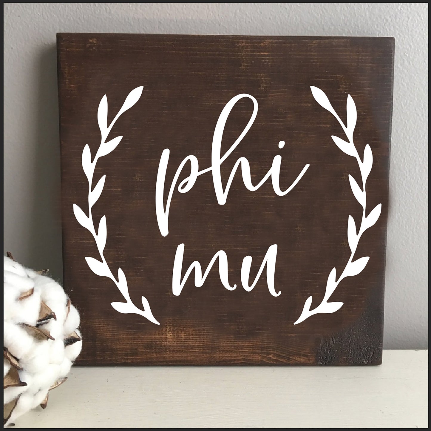 Phi Mu Wooden Wall Art