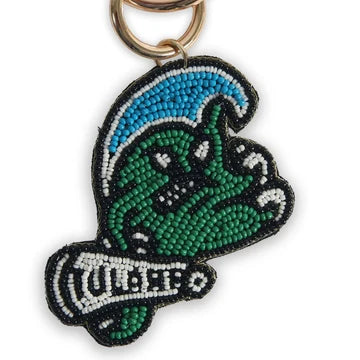 Beaded Angry Wave Purse Charm Keyring