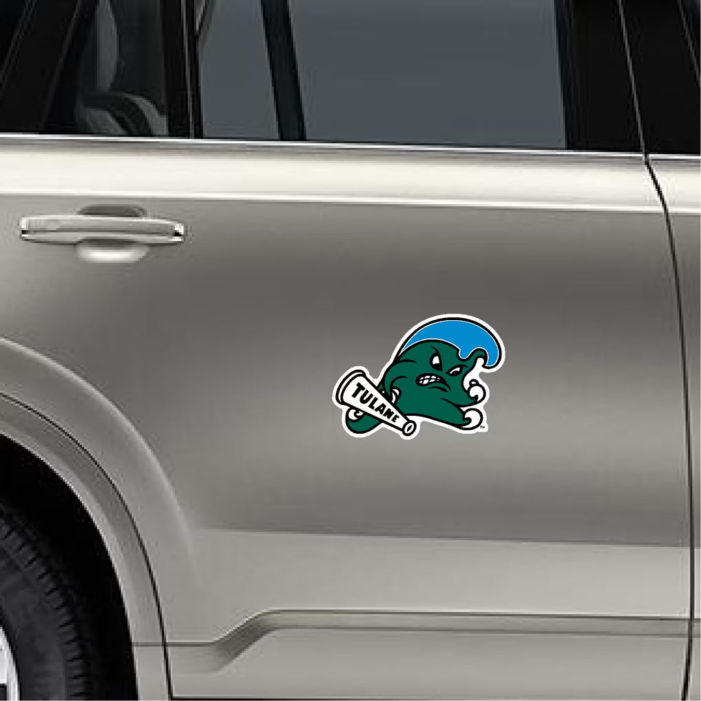 Tulane Angry Wave Auto Magnet