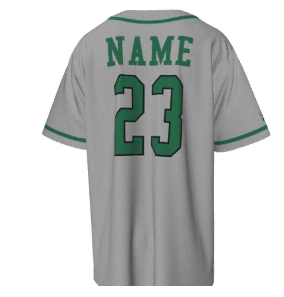 Tulane Replica Customizable Baseball Jersey - Grey