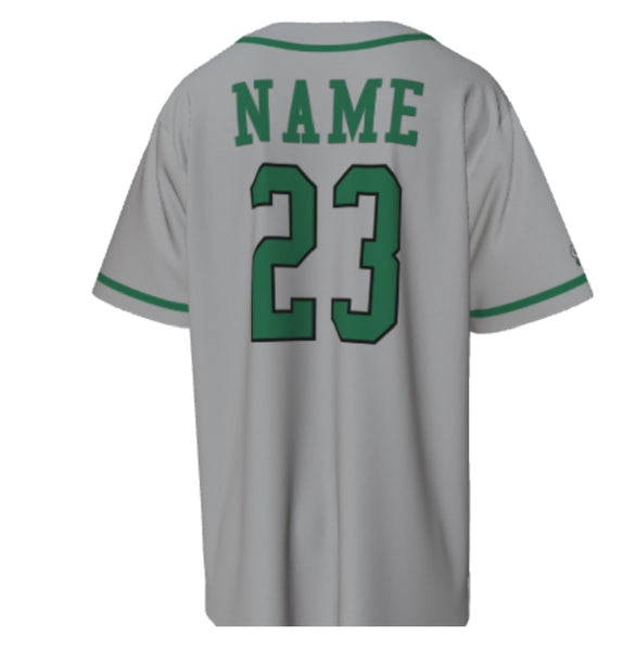 Tulane Replica Customizable Baseball Jersey Grey Campus Connection