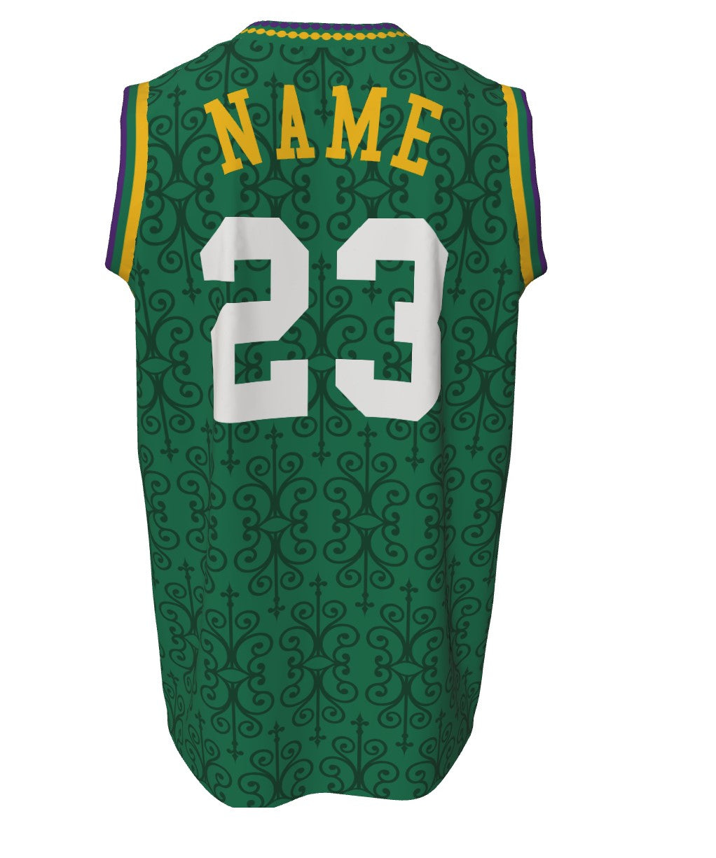 Tulane Replica Customizable Basketball Jersey - Mardi Gras