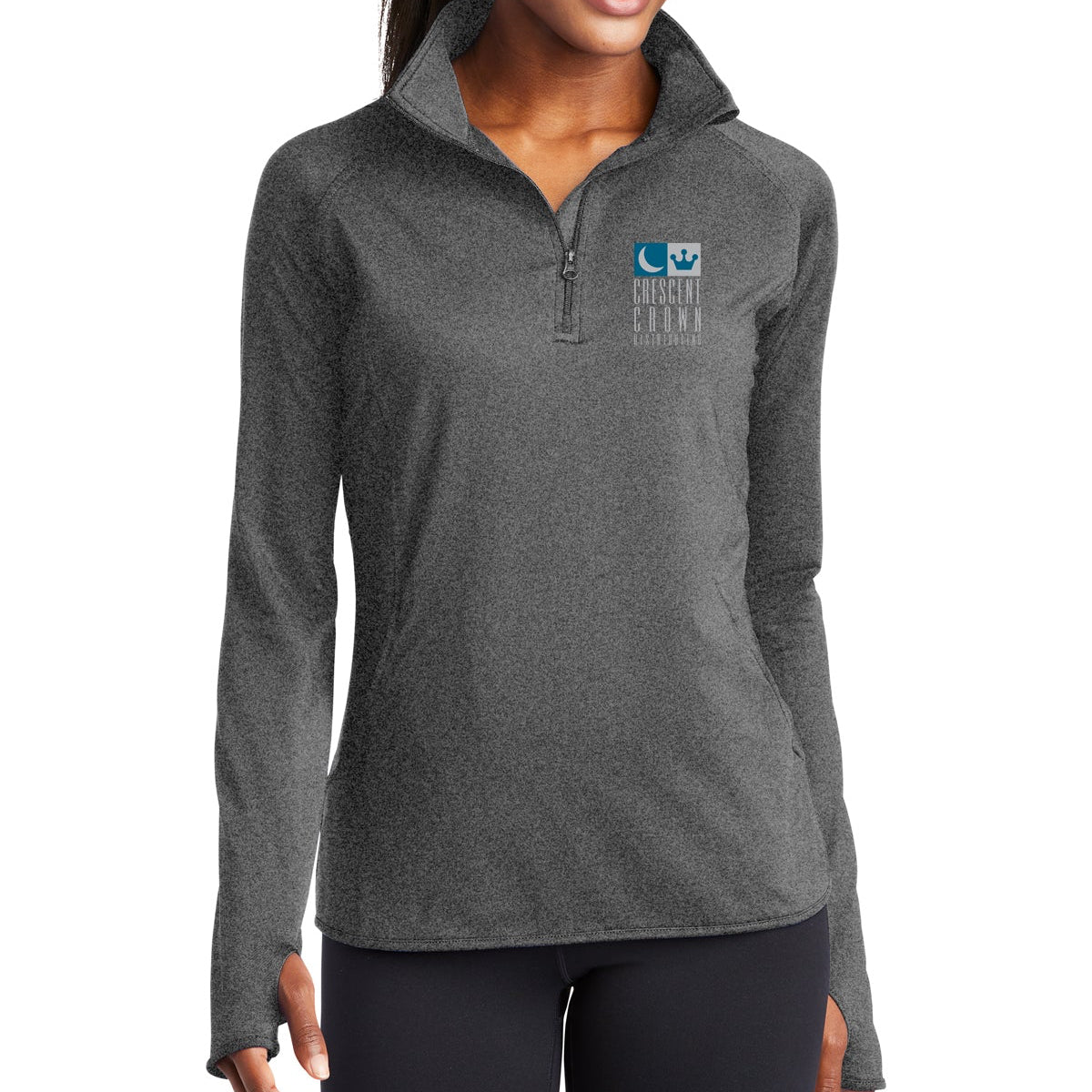 Sport-Tek Ladies Sport-Wick Stretch 1/2-Zip Pullover