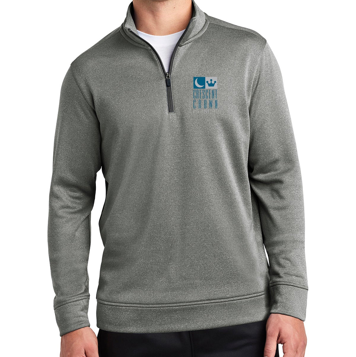 Sport-Tek PosiCharge Sport-Wick Heather Fleece 1/4-Zip Pullover