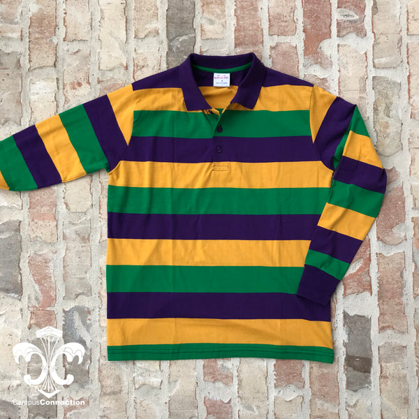 mardi gras polo long sleeve