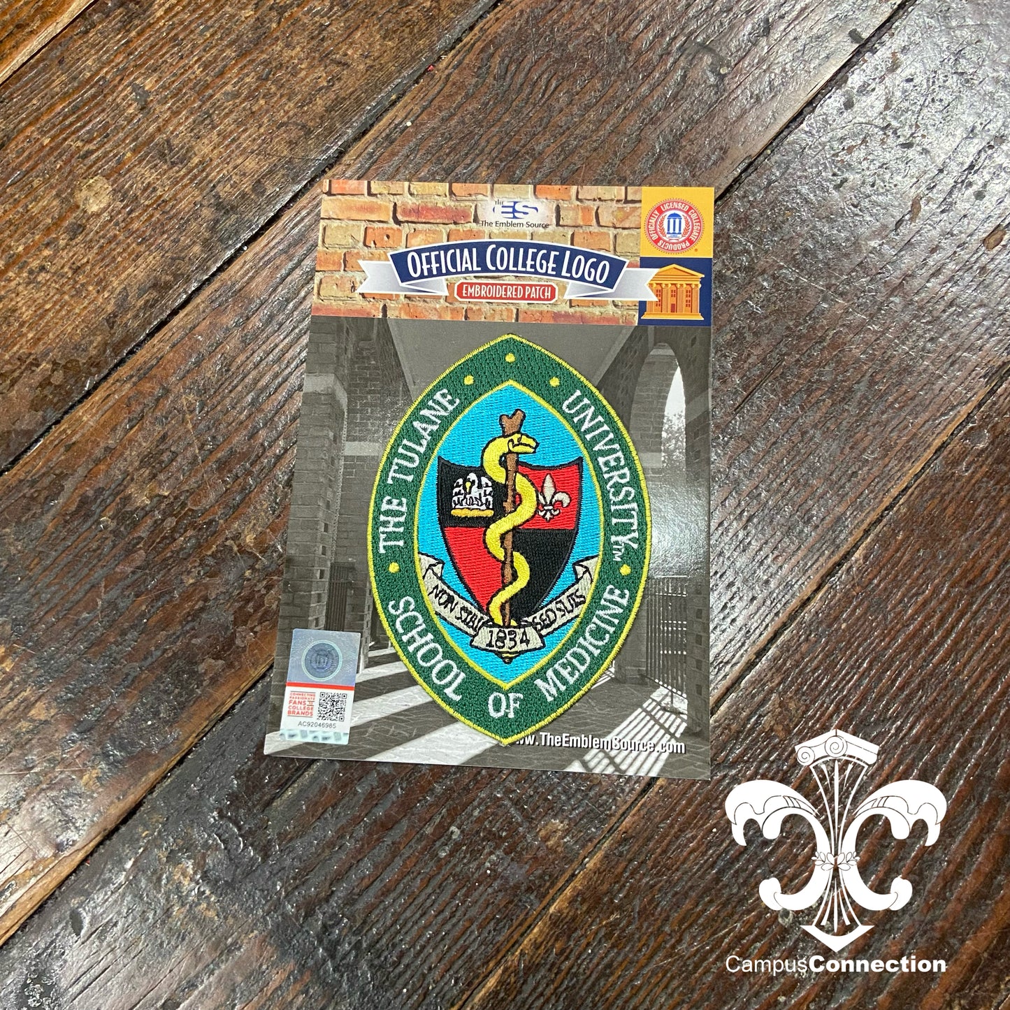 Tulane School of Medicine Shield Embroidered Patch