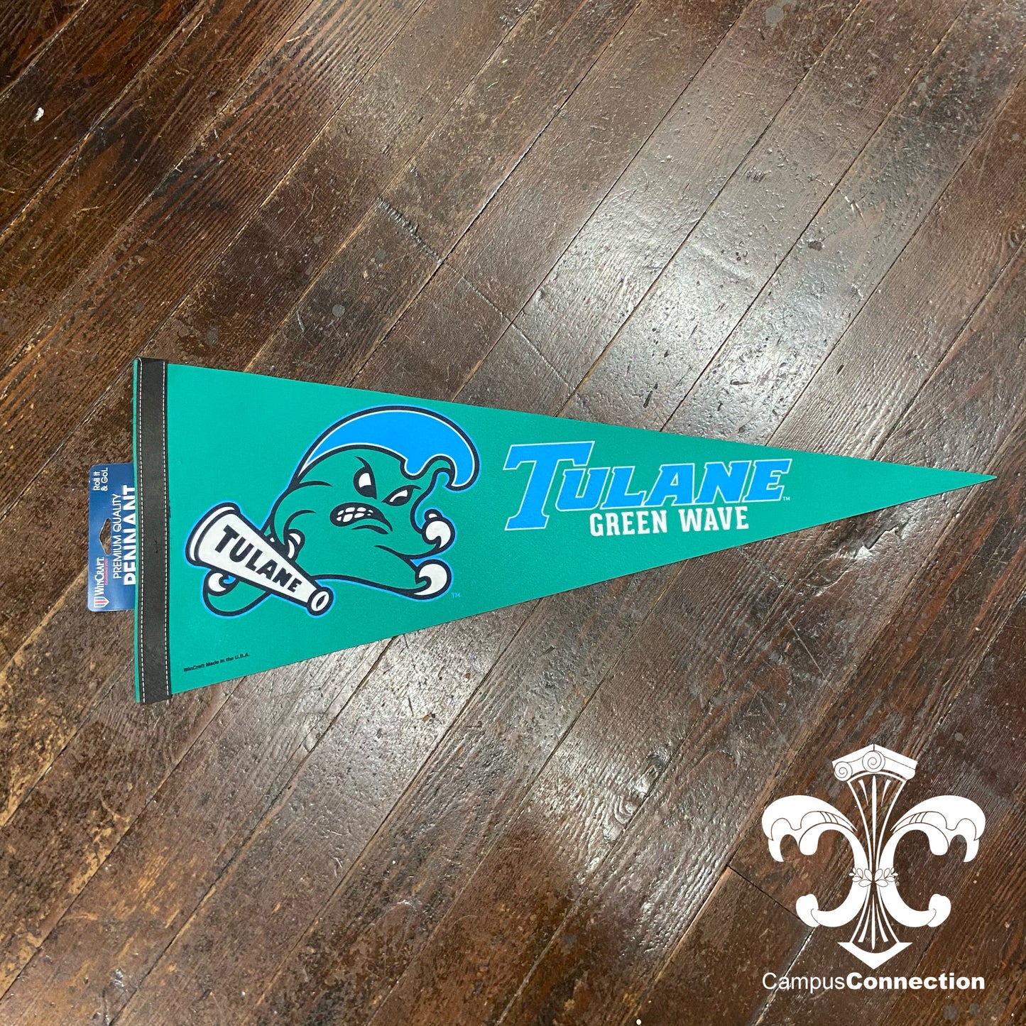 Tulane Angry Wave Felt Pennant