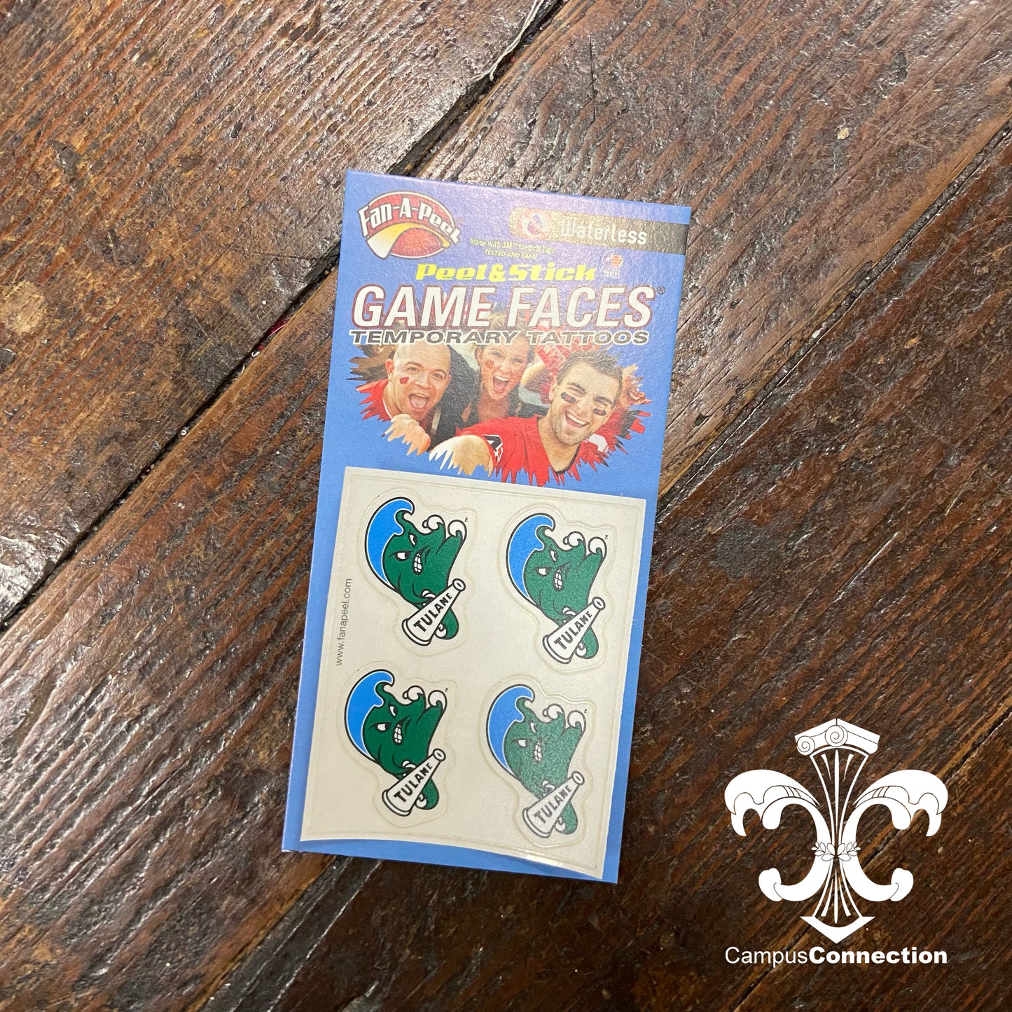 Tulane Peel & Stick Temporary Tattoos