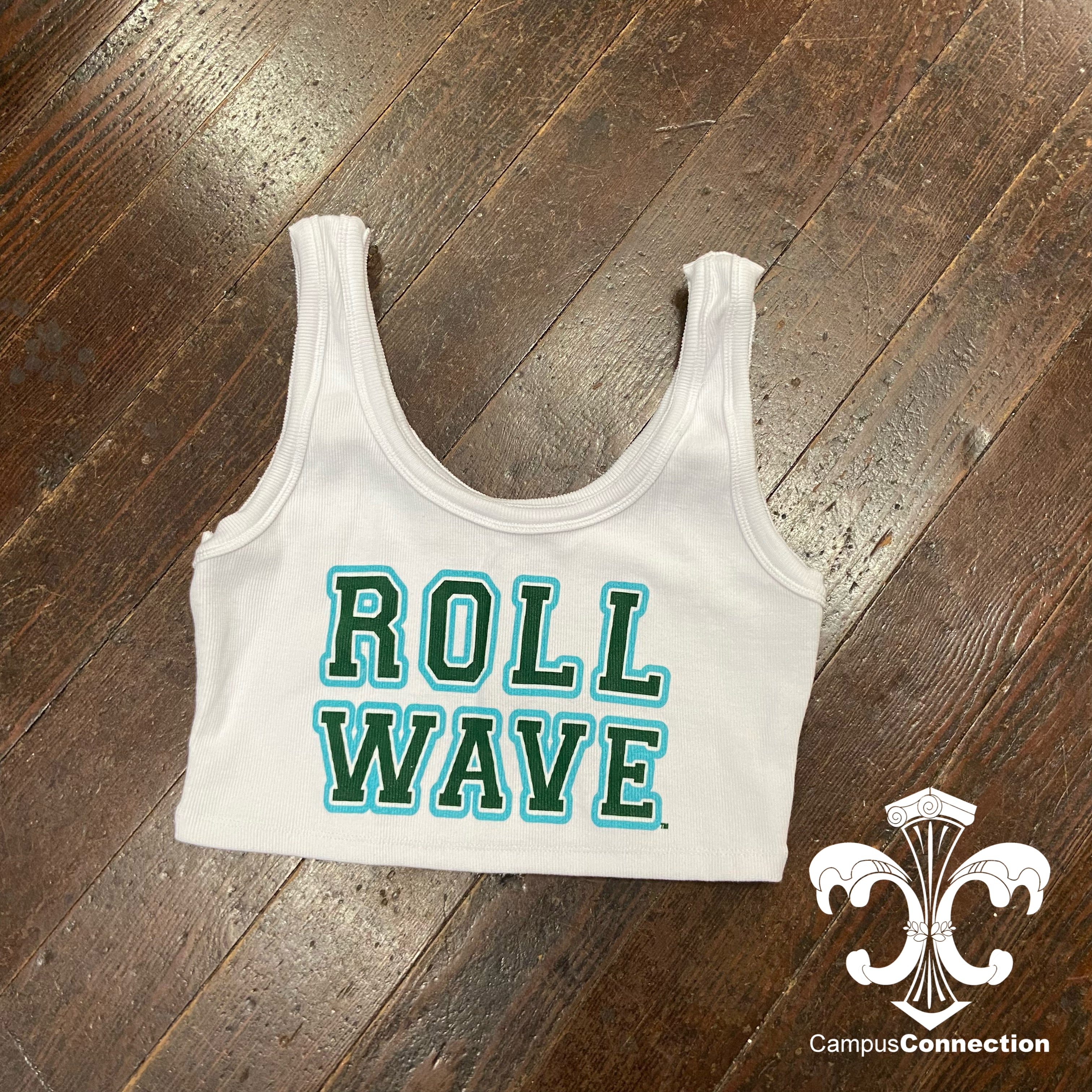 Roll Wave Cropped Tank Top – Campus Connection - Main Image