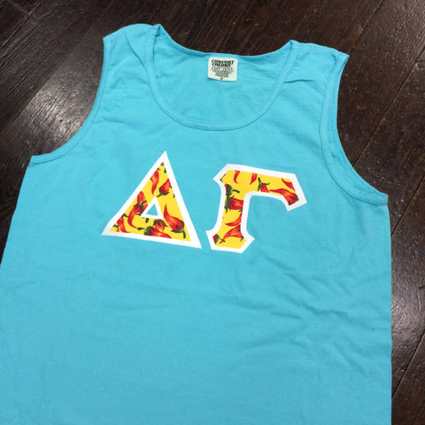 Sewn-Letter Comfort Colors Tank Top