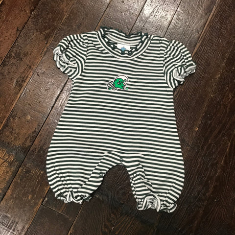 Tulane Angry Wave Toddler Striped Bubble Romper