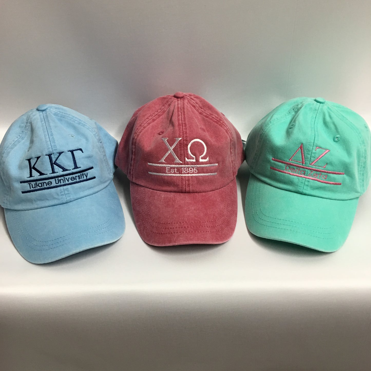 Sorority Embroidered 2-Bar Hat