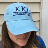 Sorority Embroidered 2-Bar Hat