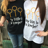 My Big/Little is a Keeper Harry Potter Quidditch Sorority Family Comfort Colors T-Shirt