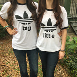 Big/Little Triple Leaf Sorority Ringer T-Shirts